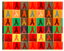 HIV red ribbon